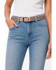 Desert Bloom Belt Beige & Black Studded