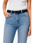 Midnight Weave Belt Navy Black Braided Women's Belt