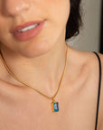 The Athena Aquamarine Pendant Necklace Seebora