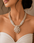 Pearl Cascade Weave Necklace Seebora