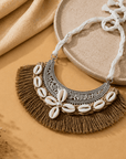 Coastal Cowrie Fringe Necklace Seebora