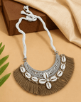 Coastal Cowrie Fringe Necklace Seebora