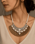 Coastal Cowrie Fringe Necklace Seebora