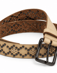 Desert Bloom Belt Beige & Black Studded Seebora