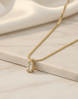 Luxe Gold Square Pendant Necklace for Women Seebora