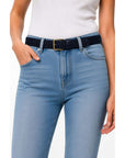Midnight Weave Belt Navy Black Braided Women's Belt Seebora