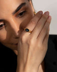 The Athena Onyx Band Ring Seebora