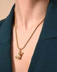 Ornate Aviary Bird Pendant Necklace Seebora