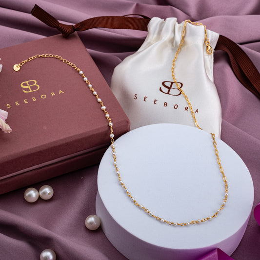 The Artemis Moonlit Pearl Necklace