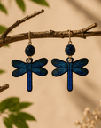 Midnight Dragonfly Earrings Seebora
