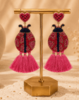 Ladybug Love Tassel Earrings Seebora