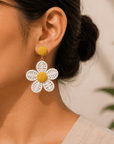 Daisy Weave Drop Earrings Seebora
