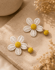 Daisy Weave Drop Earrings Seebora