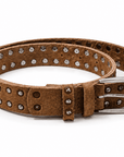 Terra Stud Belt Western Inspired Brown Studded Seebora