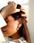 The Athena Dotted Hoop Earrings Seebora