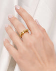 The Athena Onyx Band Ring Seebora