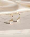 The White Moonstone Earrings Seebora
