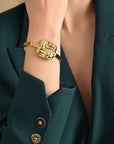 Unity Knot Cuff Bracelet | 24K Gold Plated & Anti-Tarnish Seebora
