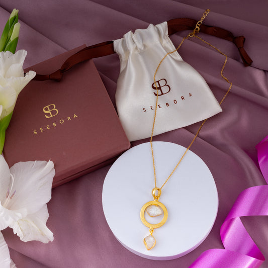 The Willow Drop Stone Pendant Necklace