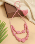 Bubblegum Geo Drop Necklace