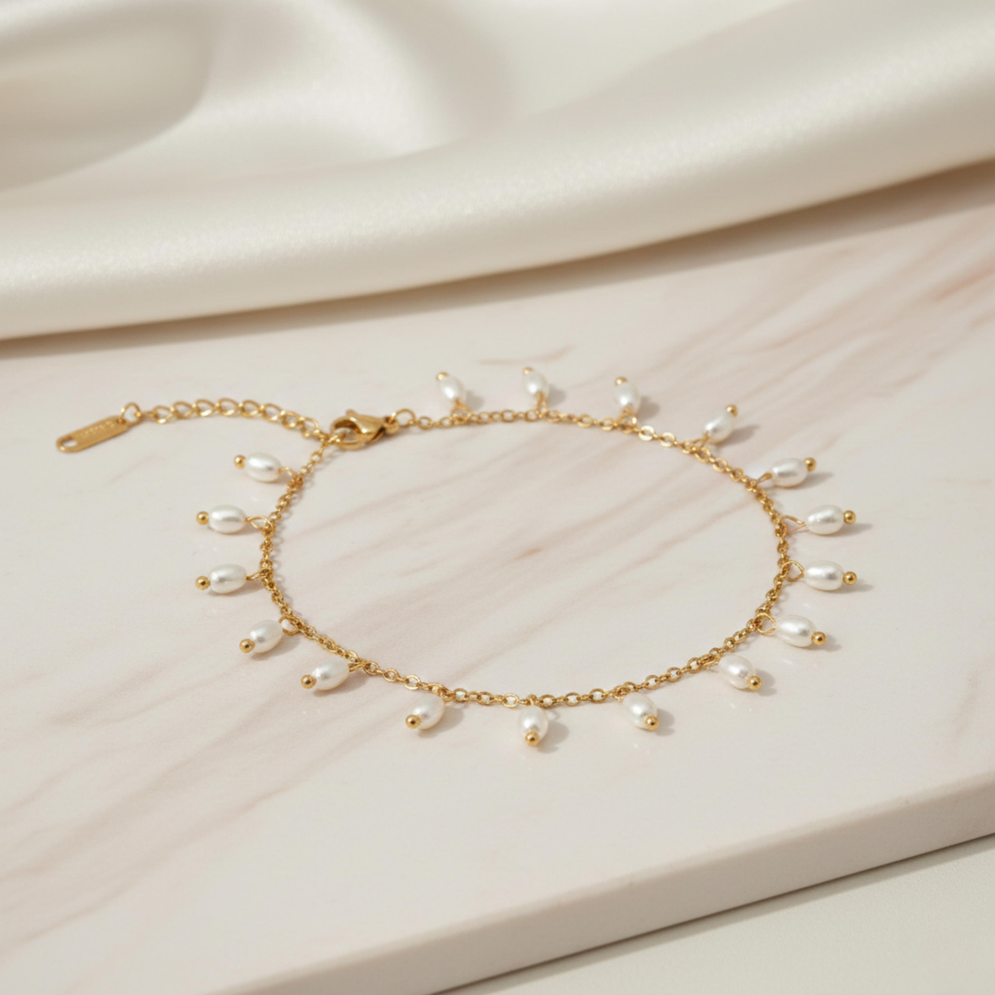 Opulent Pearl Chain Bracelet