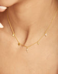 Charm necklace, Pendant, Charms, Jewelry, Personalized, Sterling silver,Gold