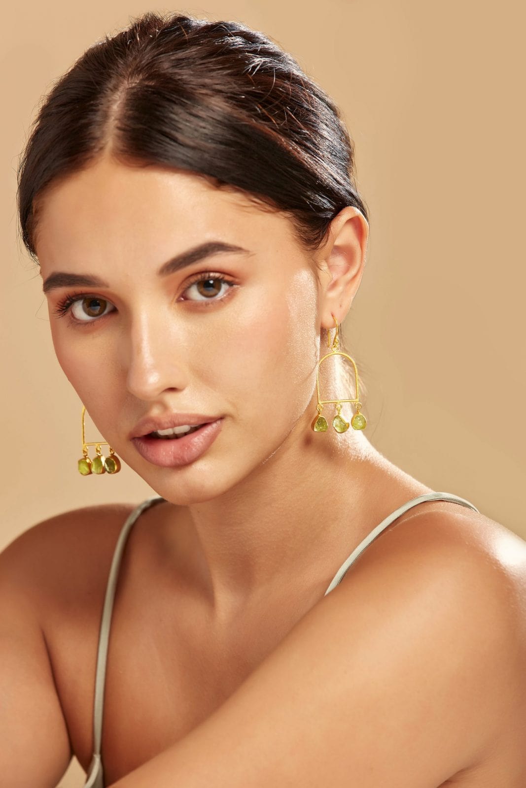 Lime Dangler Earring, Green Earring,Boho Earring, Statement Earring.