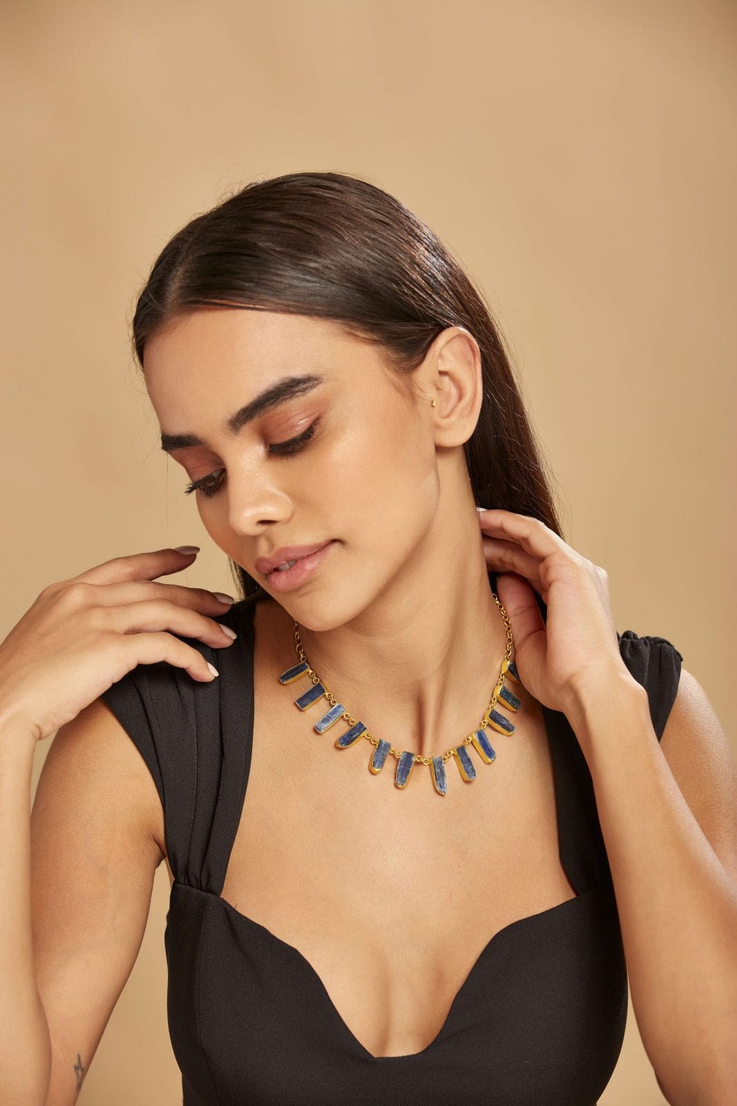 Saxe Stone Necklace, jewelry, fashion, accessories, gemstones, statement piece, bohemian.