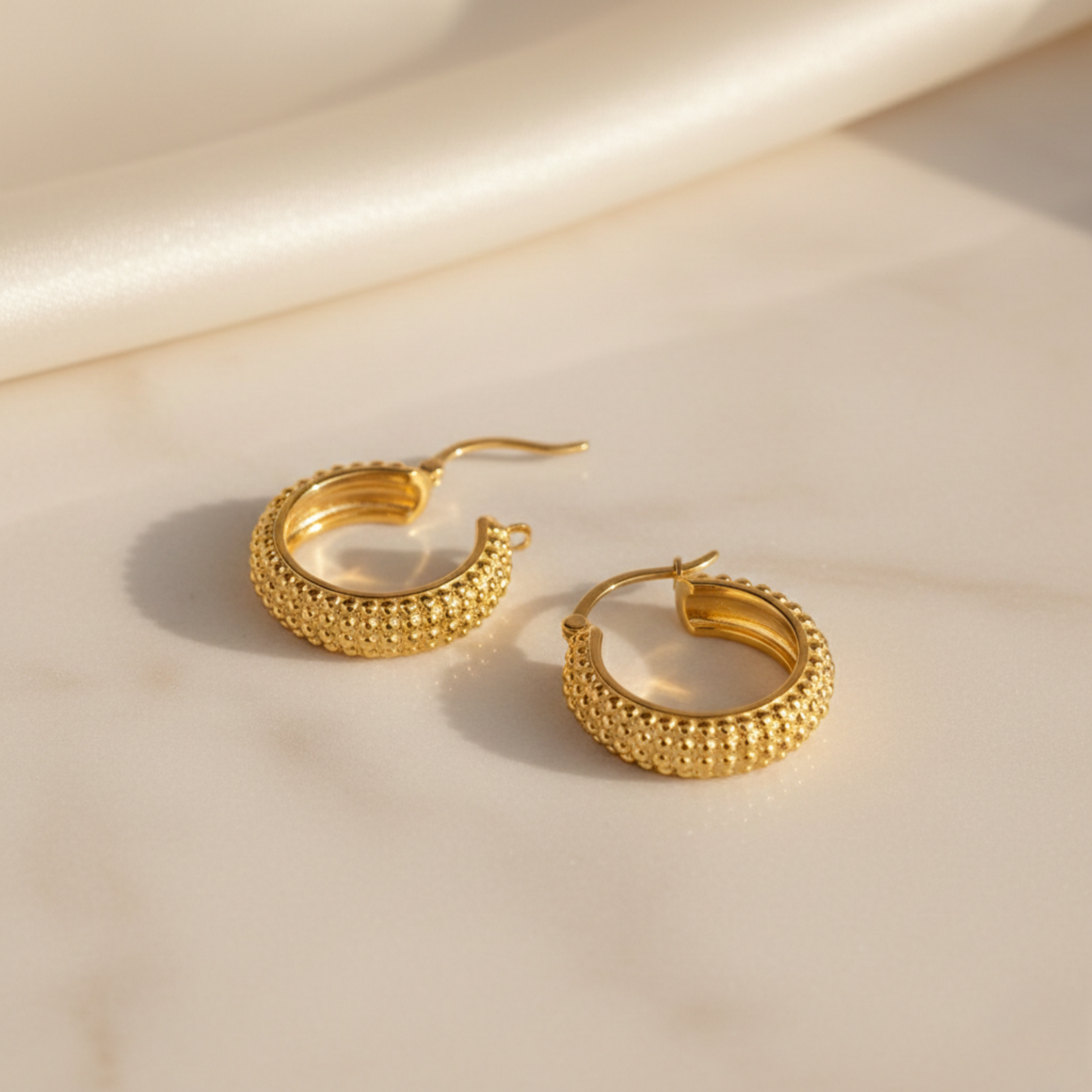 The Athena Dotted Hoop Earrings
