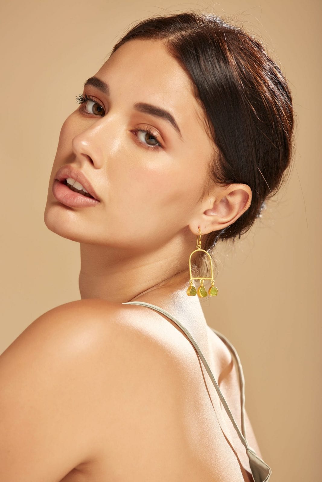 Lime Dangler Earring, Green Earring,Boho Earring, Statement Earring.