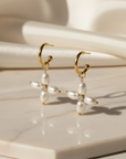 Pearl Glow Hoop Earrings