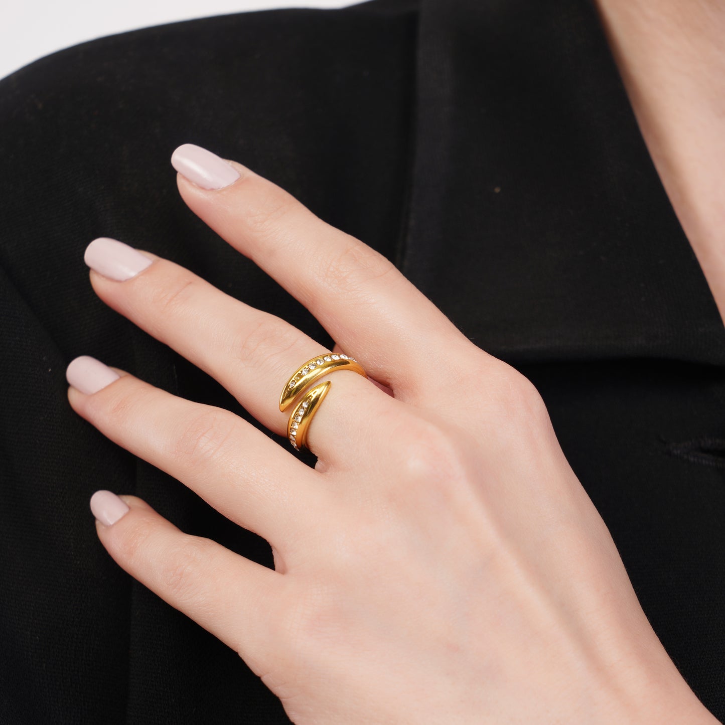 Pave Spiral Ring