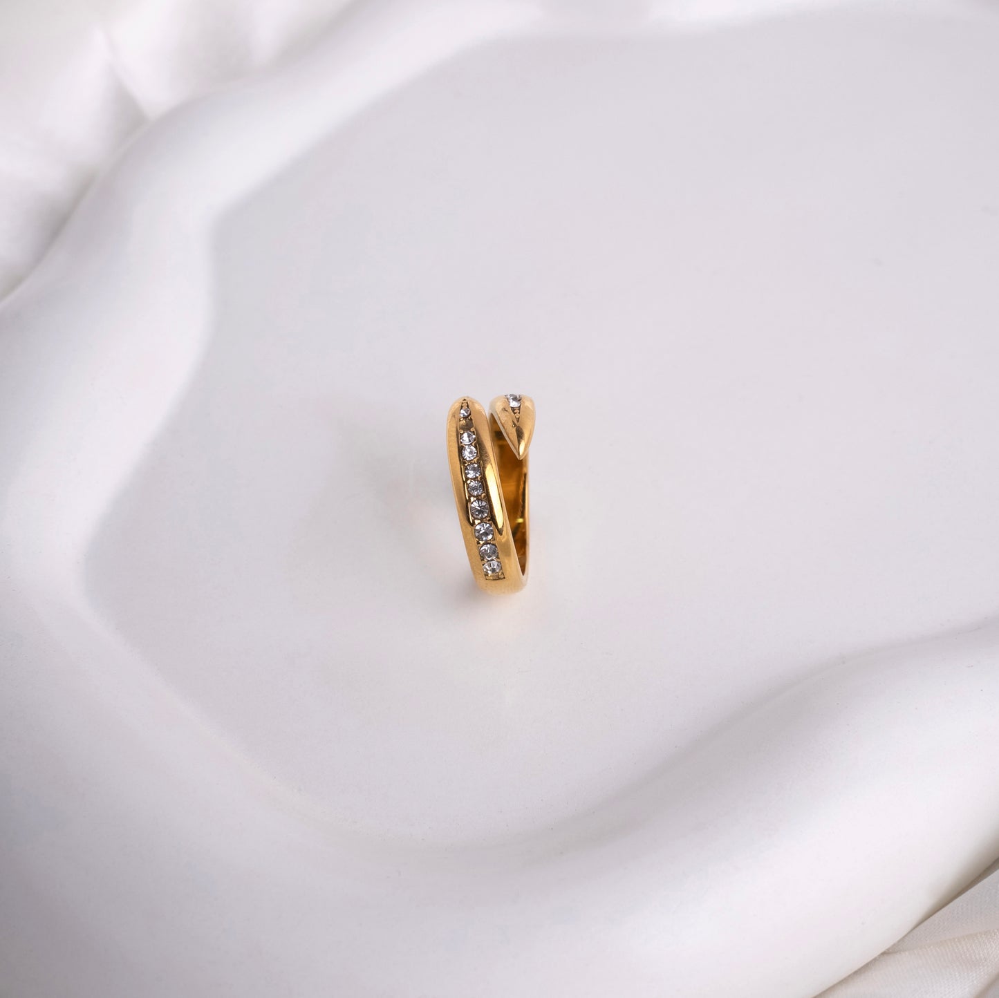 Pave Spiral Ring