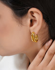 Twin Half Hoops