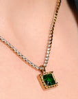 Golden Greenstone Pendant
