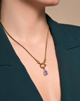 Lavender Teardrop Pendant Necklace