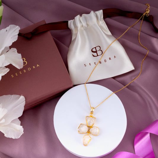 The Raw Petal Pendant Necklace