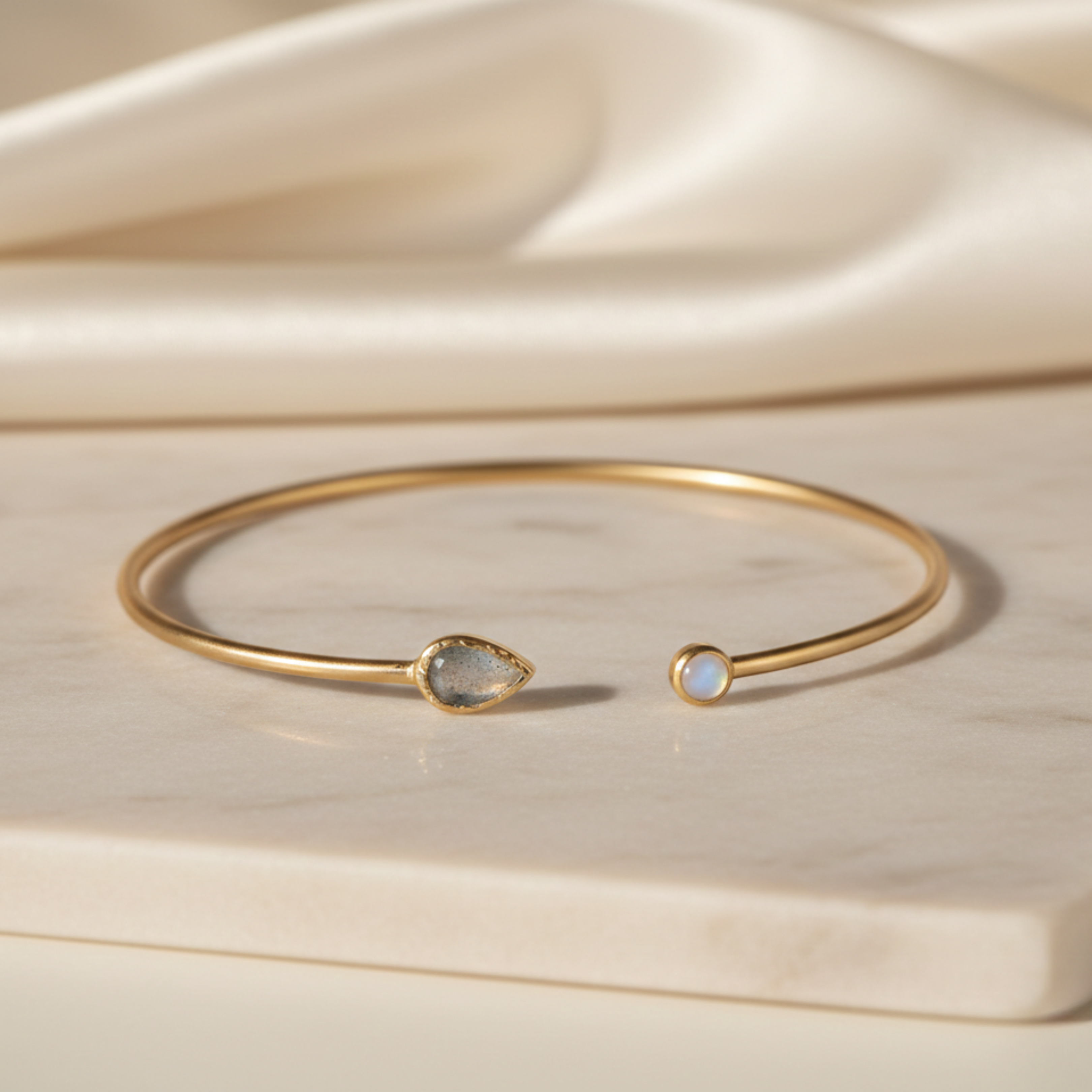 The Labradorite End Cuff Bracelet