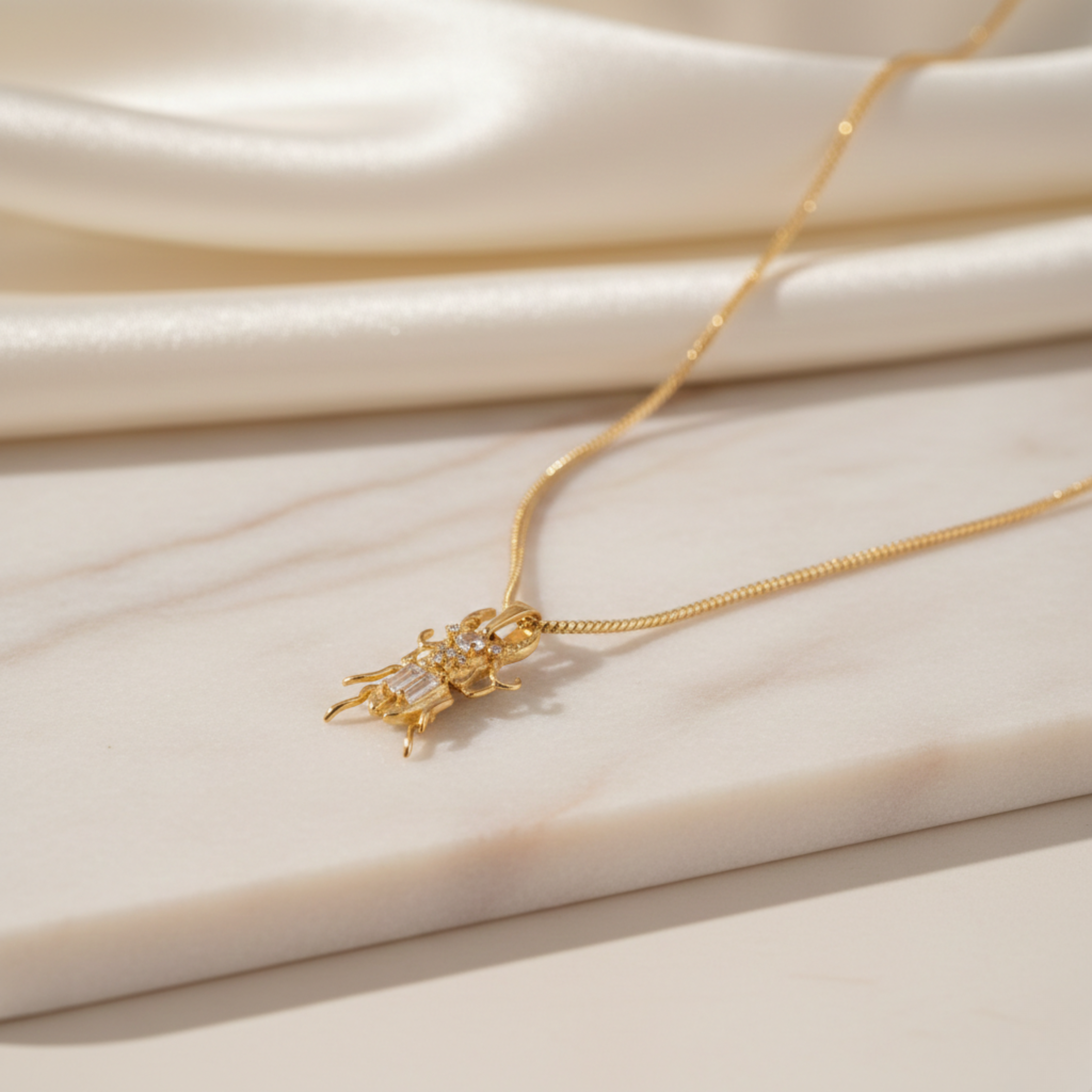The Beetle Pendant Necklace