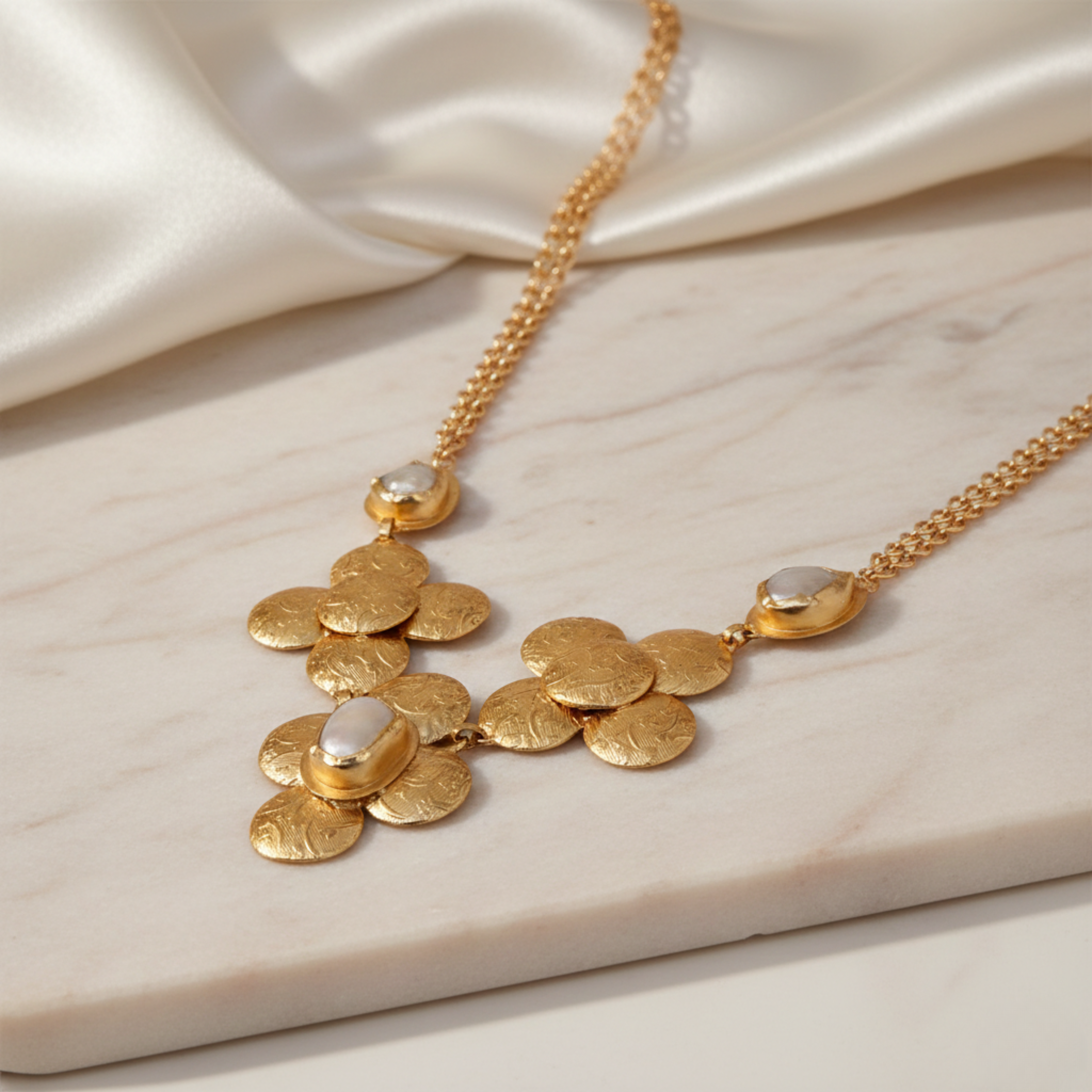 Flower Pearl Necklace