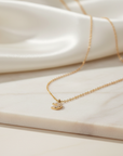 The Paved Crescent Pendant Necklace