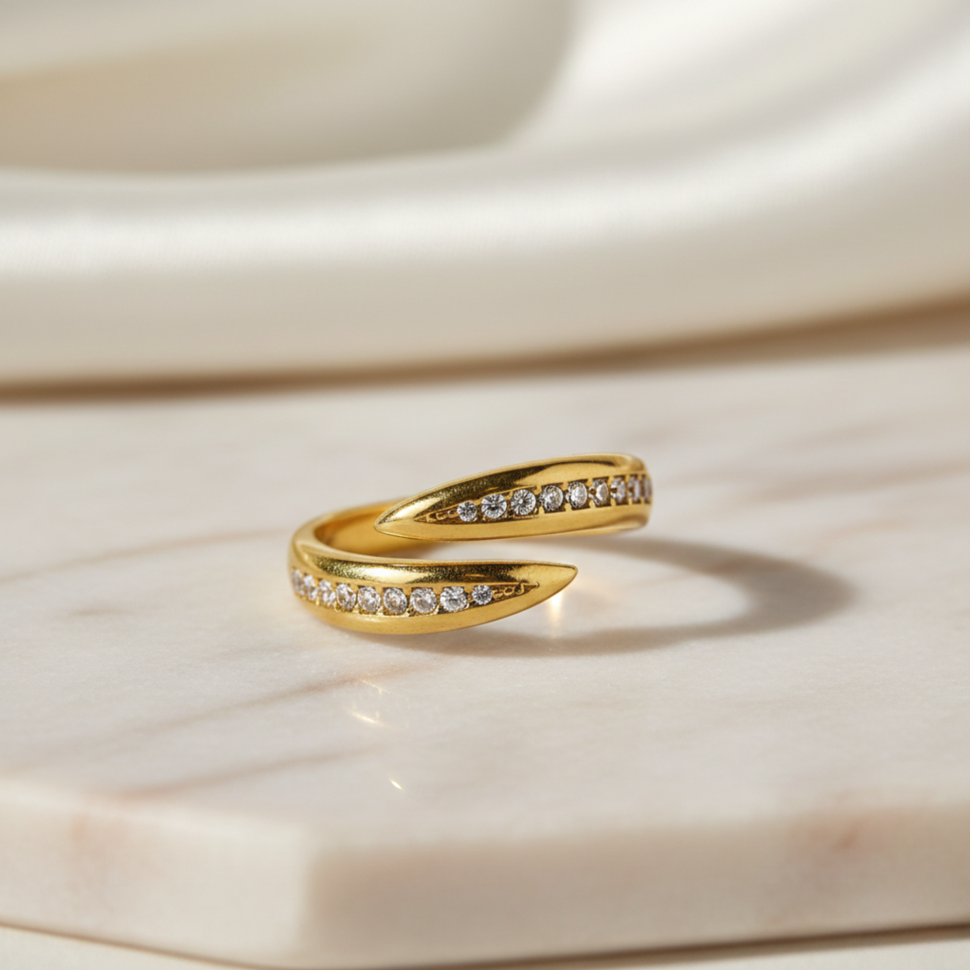 Pave Spiral Ring