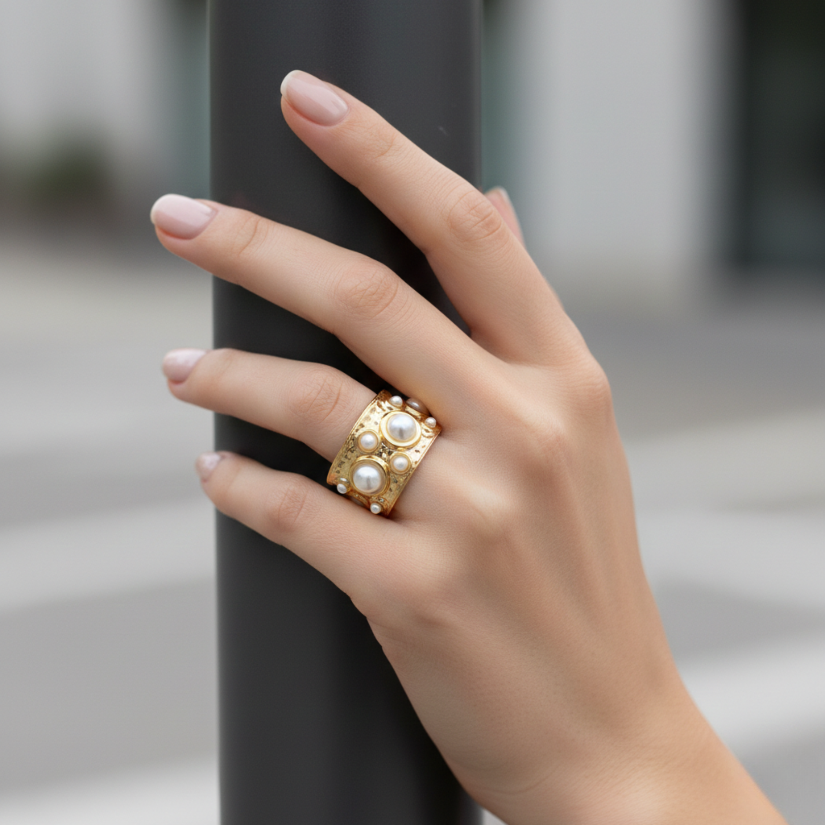 Scattered Pearl Ring