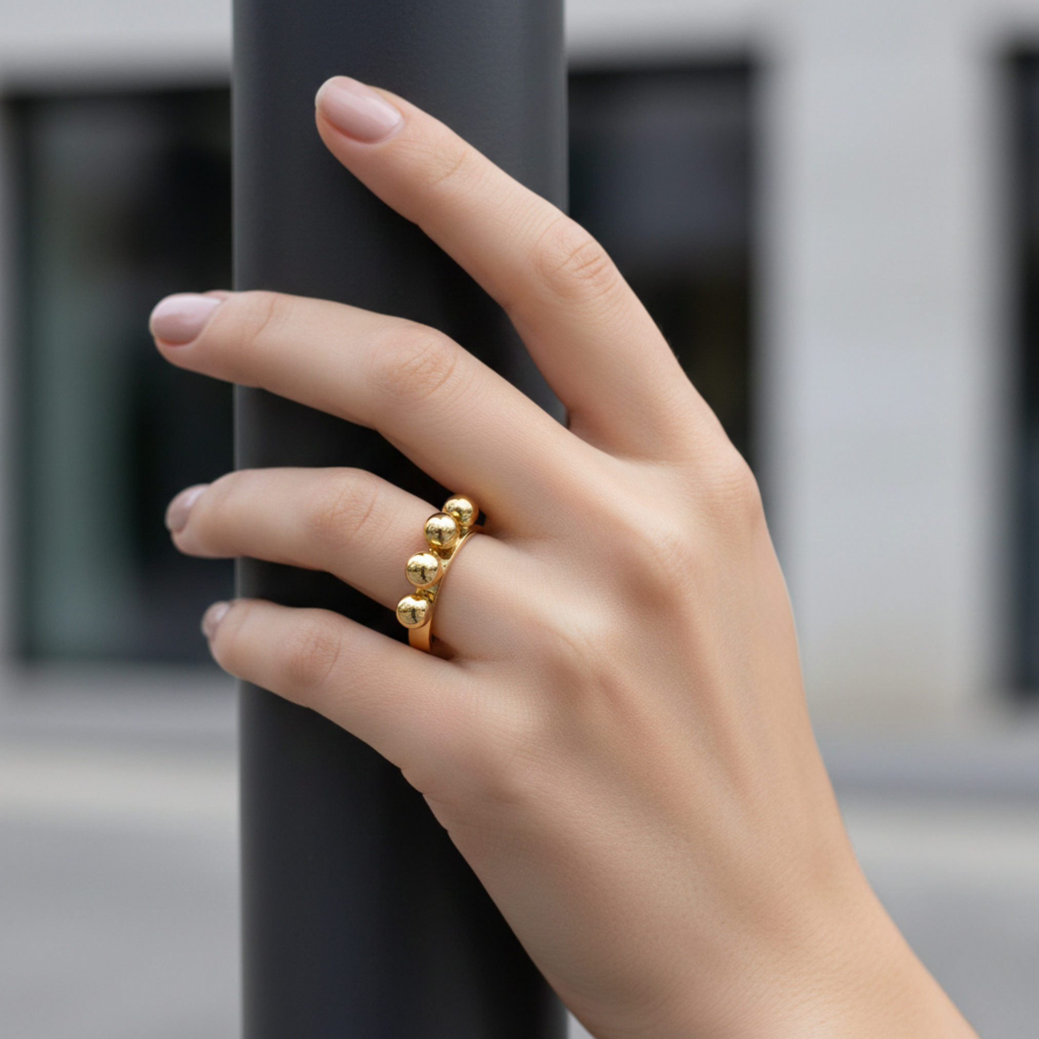 The Athena Onyx Band Ring