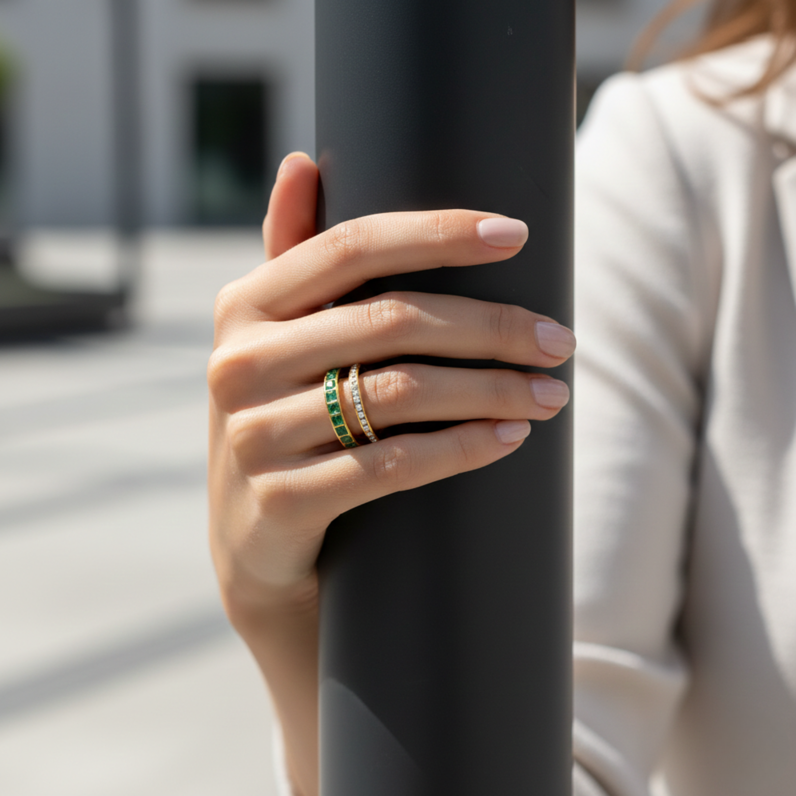 Two-Tone Stone Ring