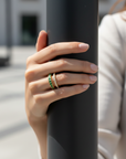Two-Tone Stone Ring