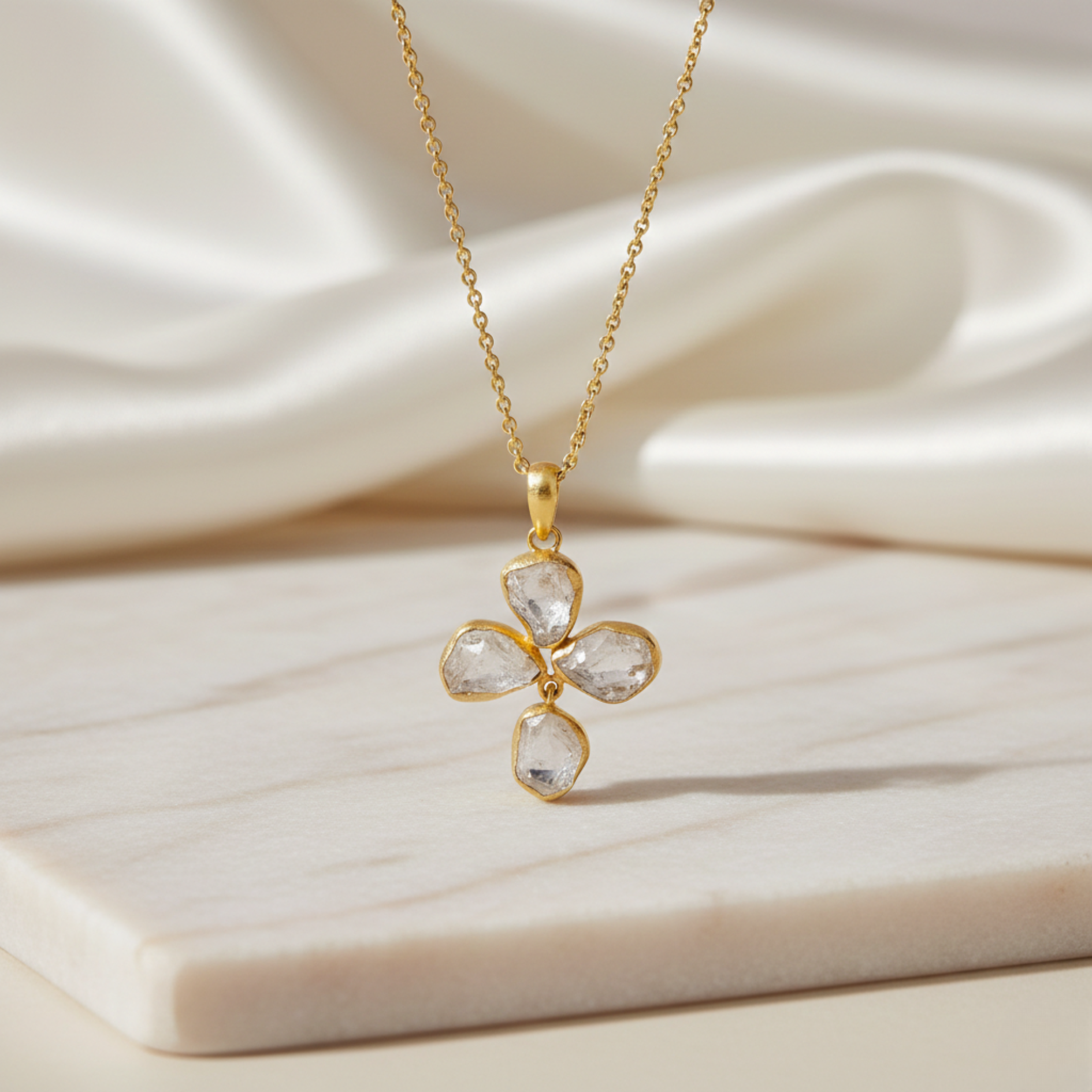 The Raw Petal Pendant Necklace