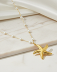 Classy Starfish Pearl Necklace