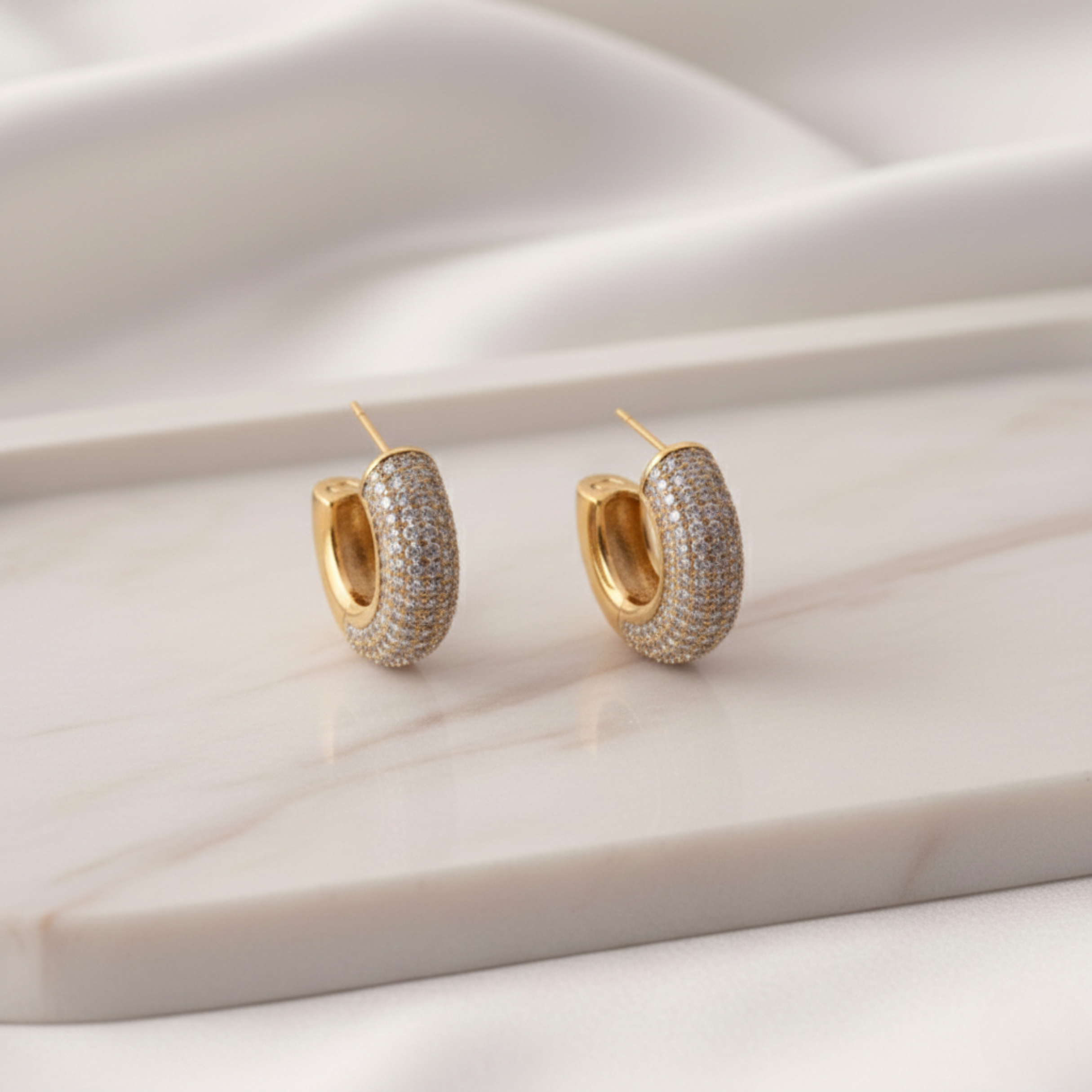 Elegant Gleam Hoop Earrings