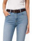 Sienna Weave Dark Brown Braided Belt Seebora